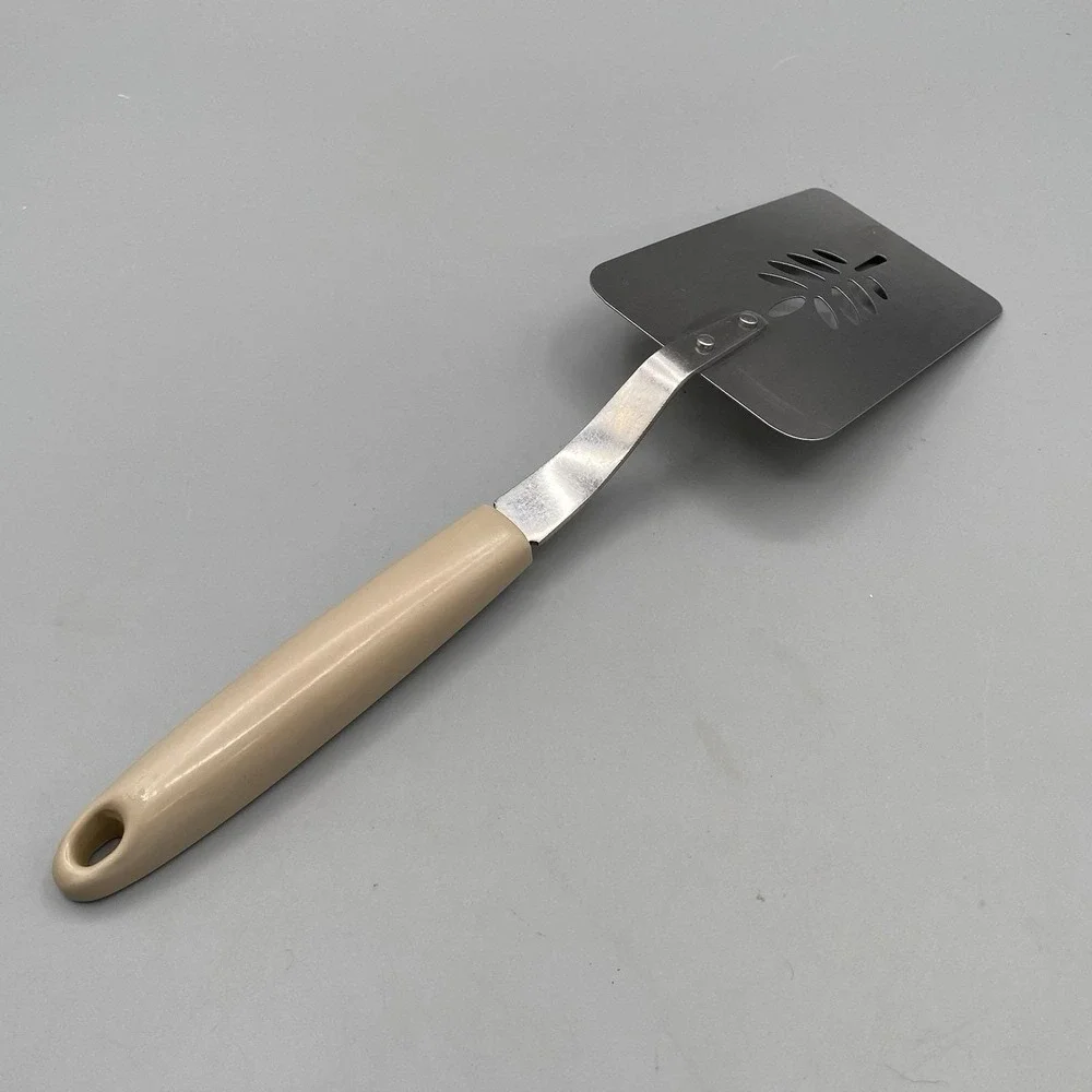 Vintage Maid Of Honor Slotted Spatula 10 in Wheat Pattern Short Handle Stainless